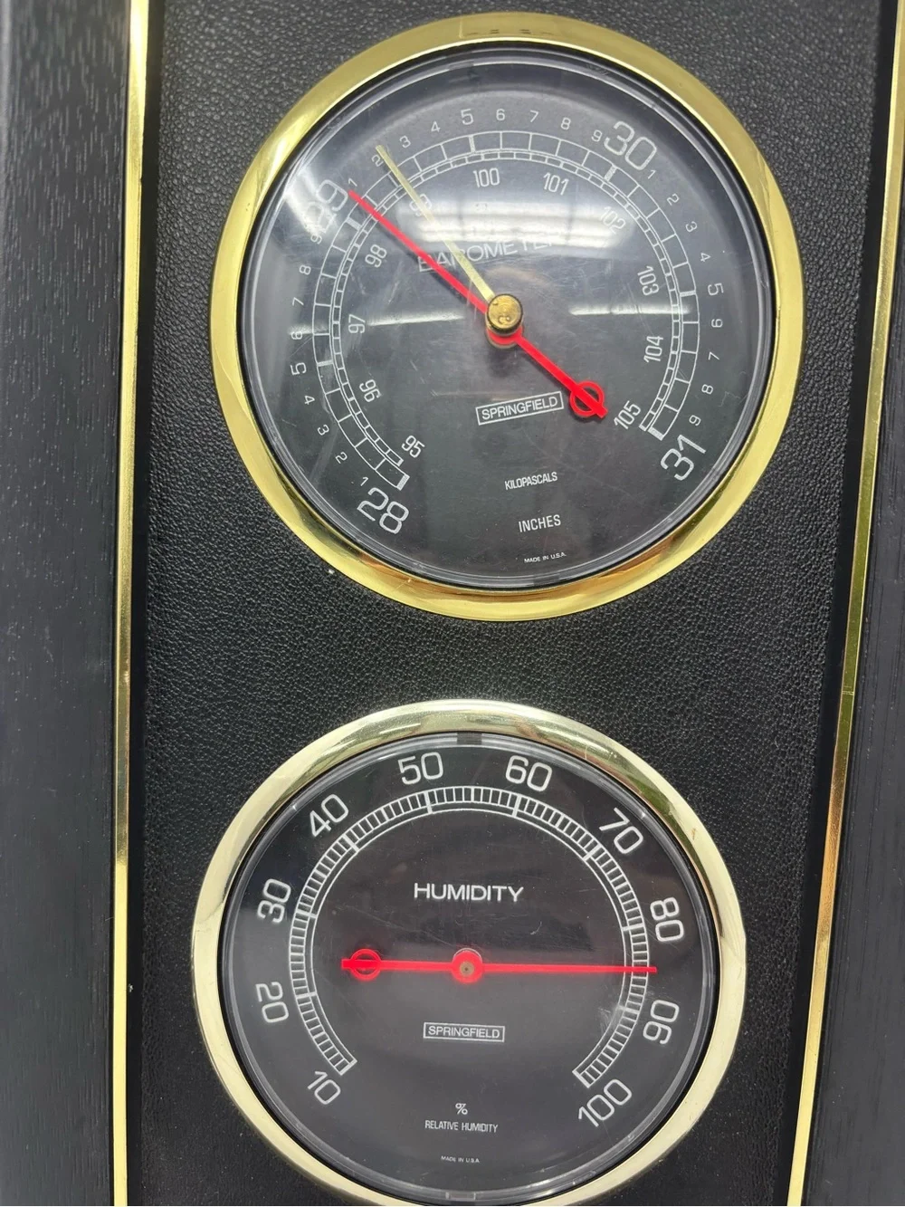 Classic Black and Gold Wall Weather Station - Unbranded, see photos